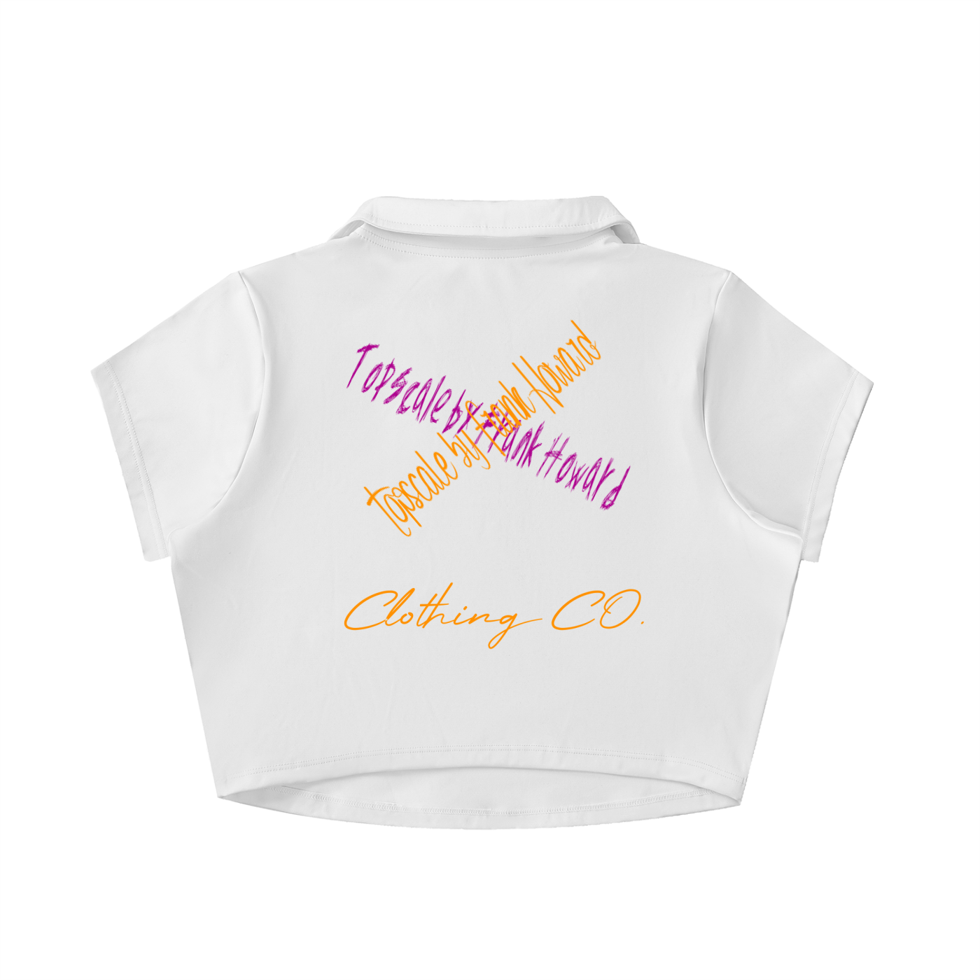 Topscale lady V-Neck Lapel Crop Top