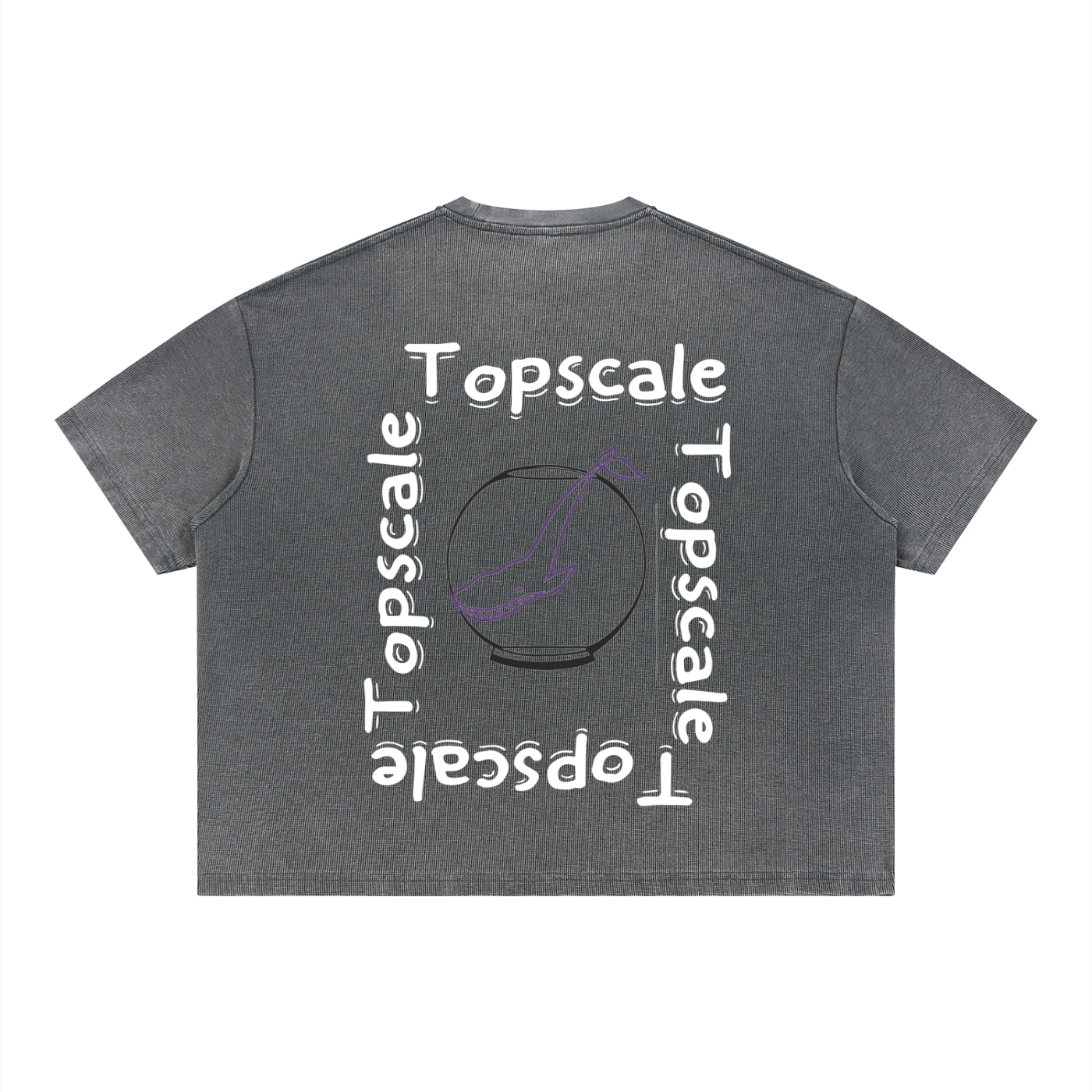 Topscale Unisex Vintage Wash Sunfade Boxy Waffle T-Shirt