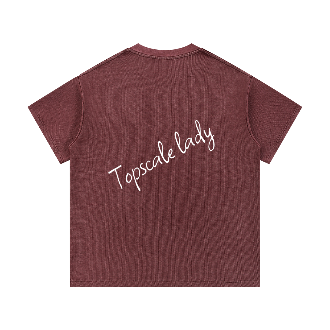 Topscale lady mineral Wash Waffle Knit T-Shirt