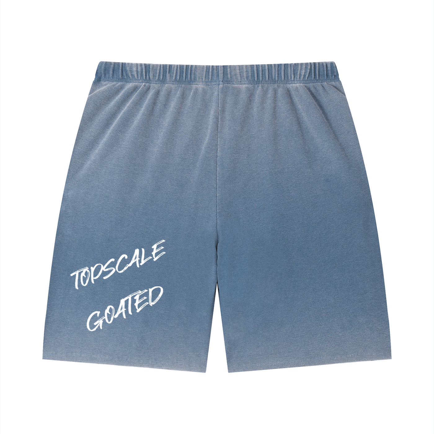 Unisex Vintage Wash Sunfade Waffle Raw Hem Shorts