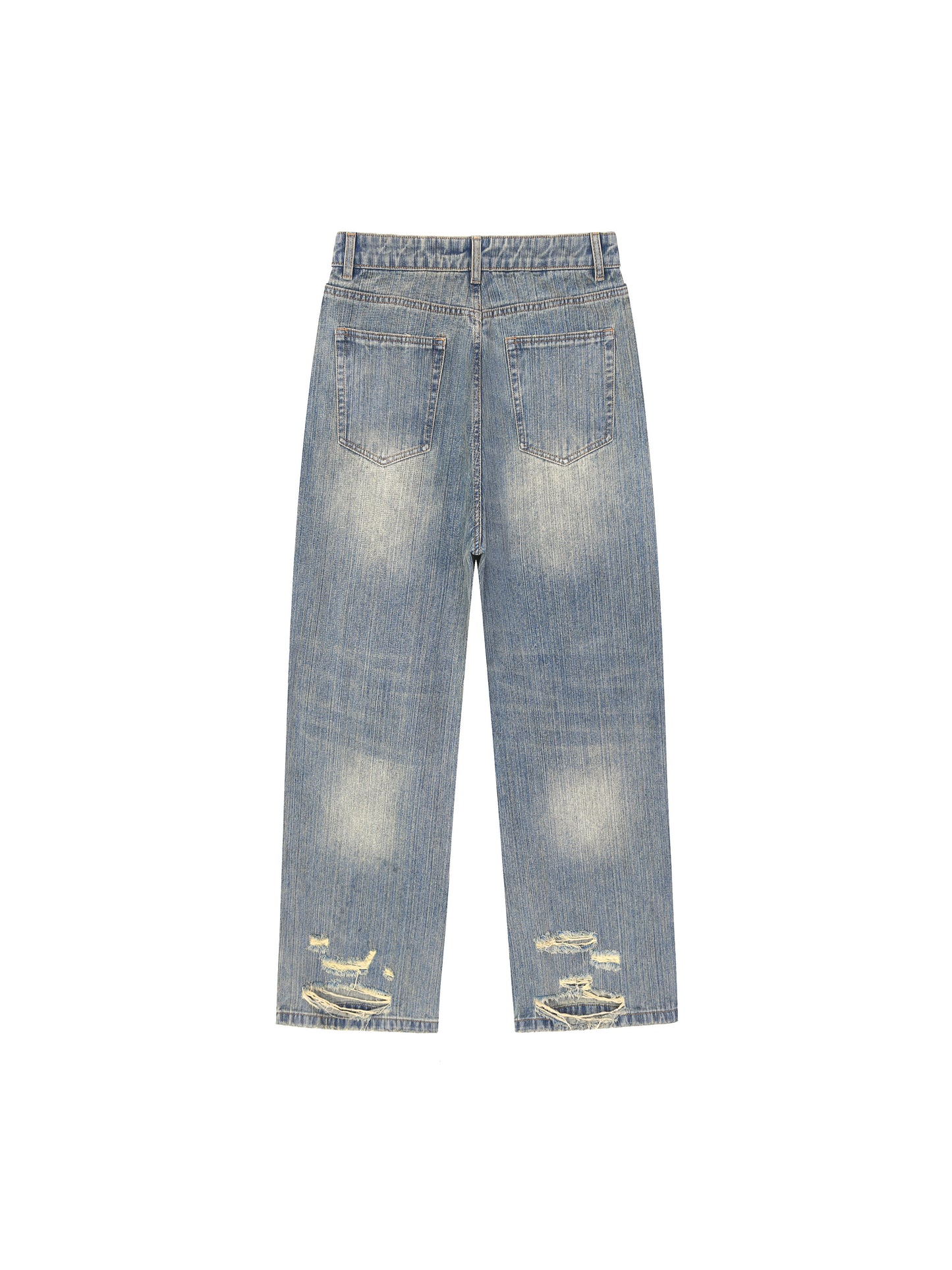 Topscale Mens Vintage Wash Distressed Denim Jeans