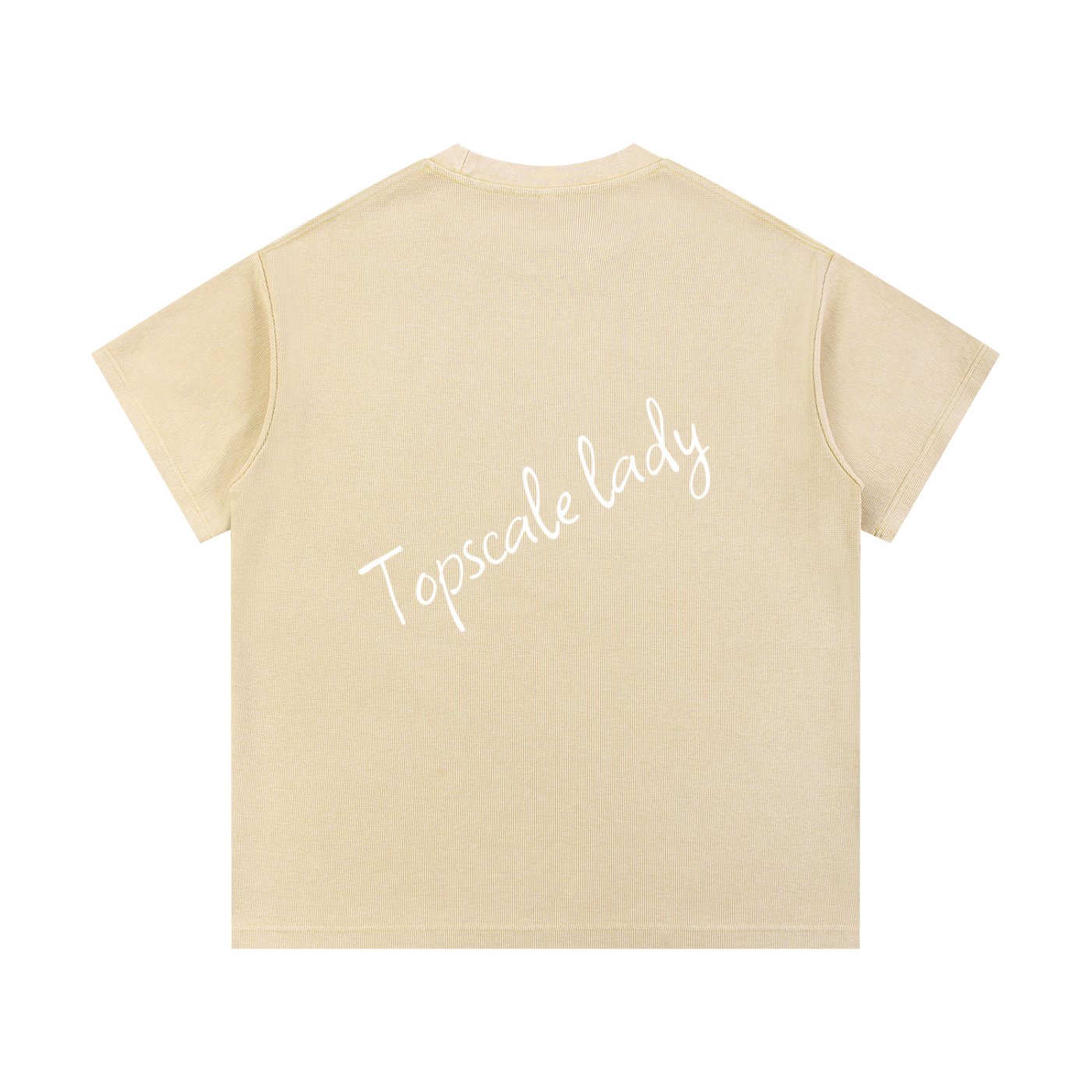 Topscale lady mineral Wash Waffle Knit T-Shirt
