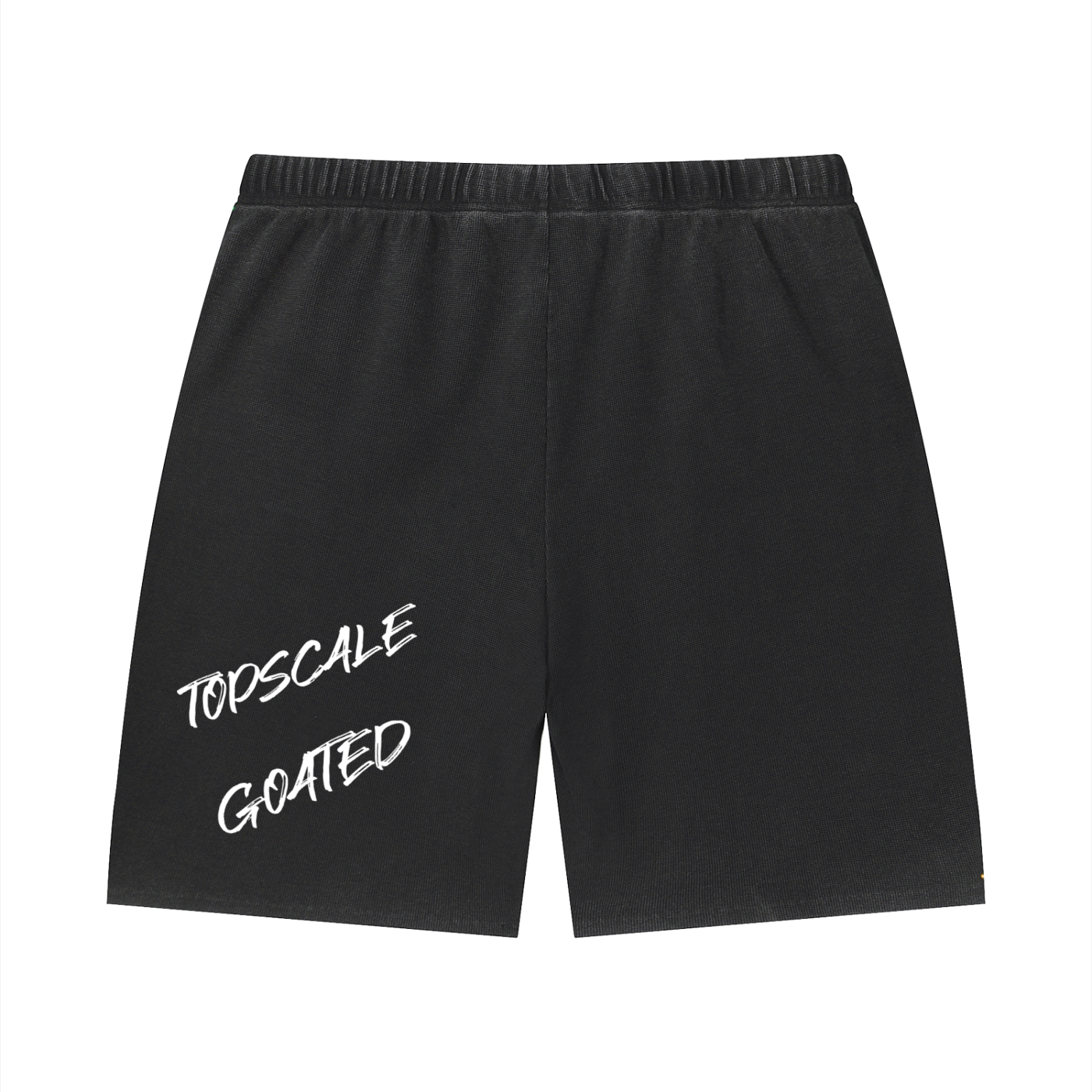 Unisex Vintage Wash Sunfade Waffle Raw Hem Shorts