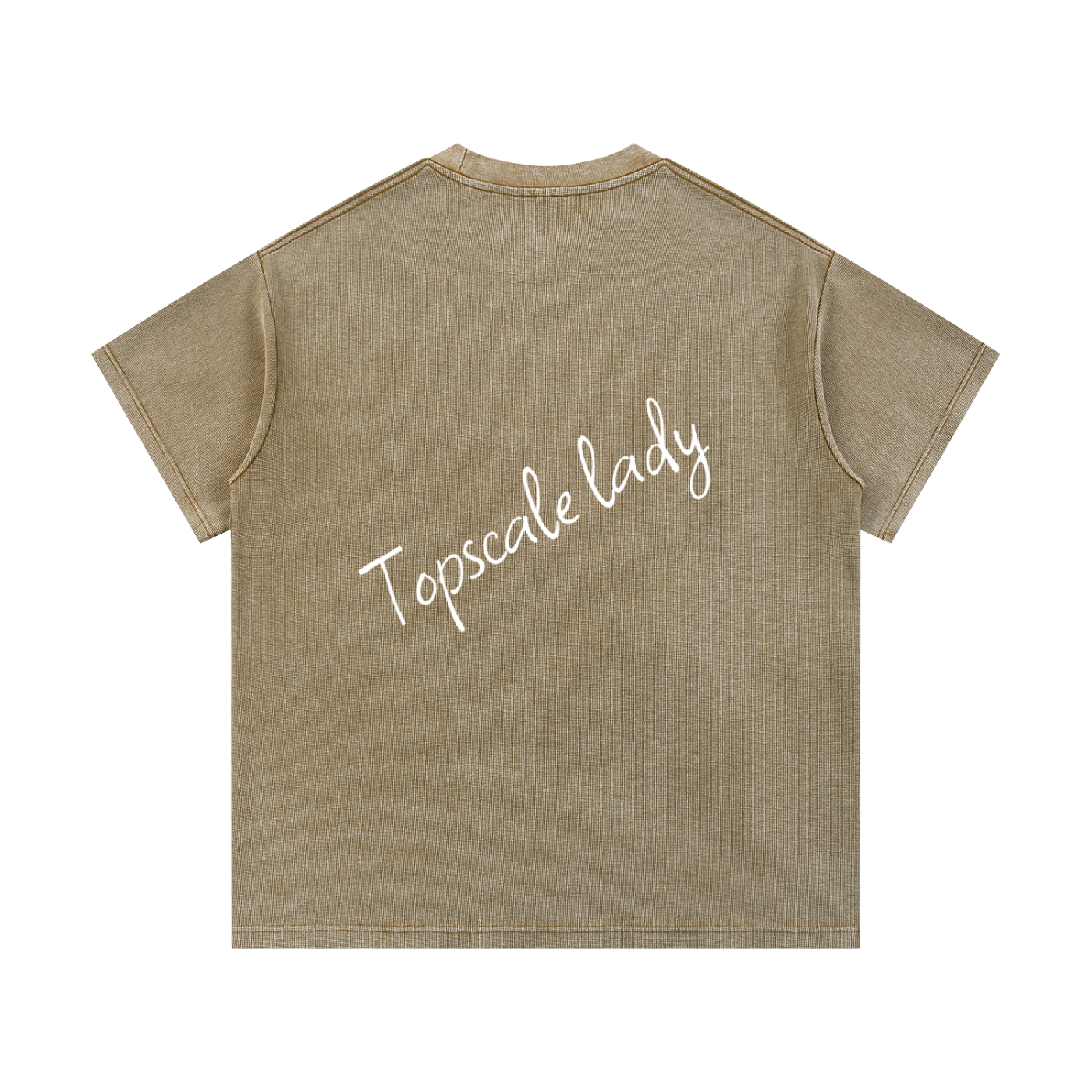 Topscale lady mineral Wash Waffle Knit T-Shirt