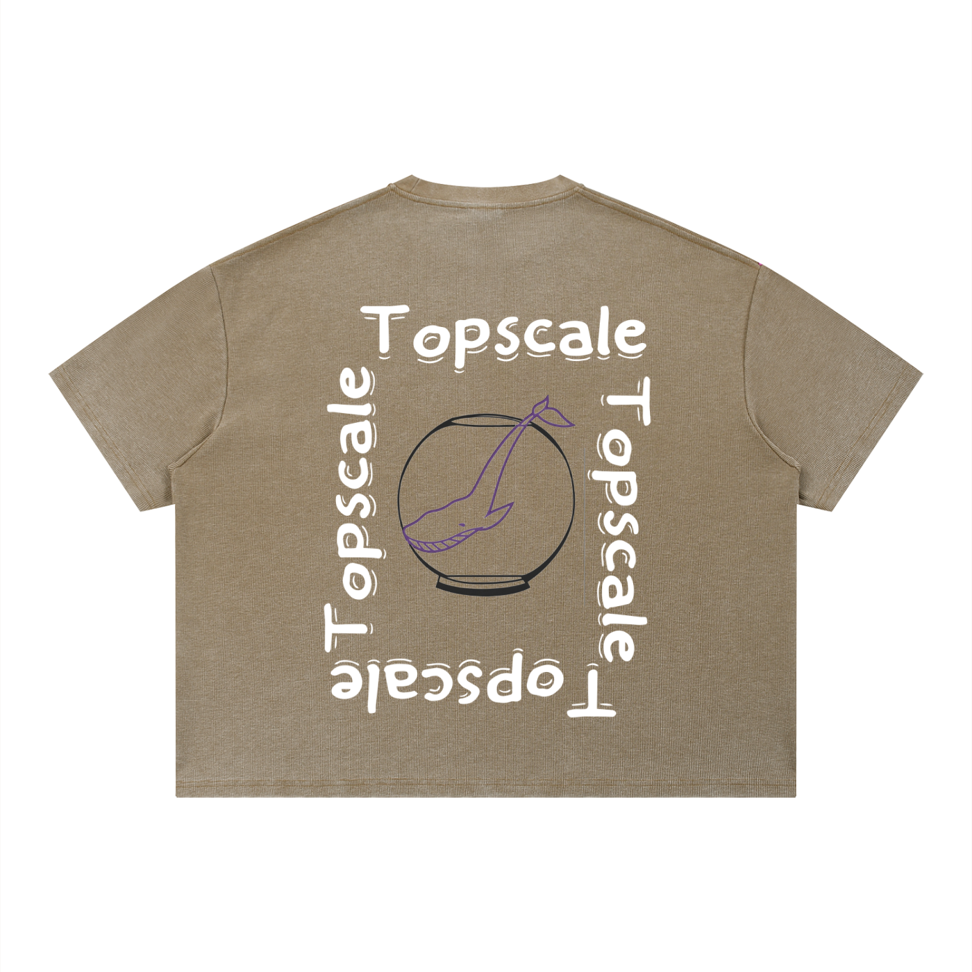 Topscale Unisex Vintage Wash Sunfade Boxy Waffle T-Shirt