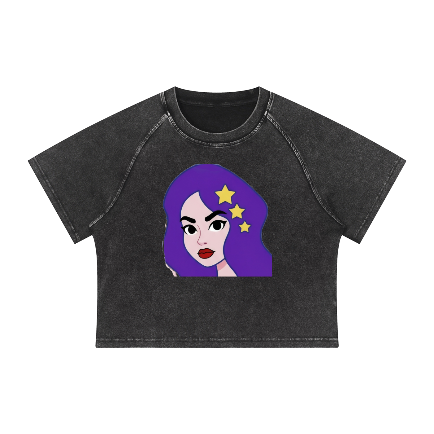 Women's Mineral Wash Raglan Crop T-Shirt