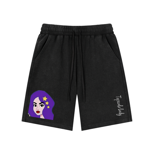 Topscsle lady Mineral Wash Waffle Knit Shorts