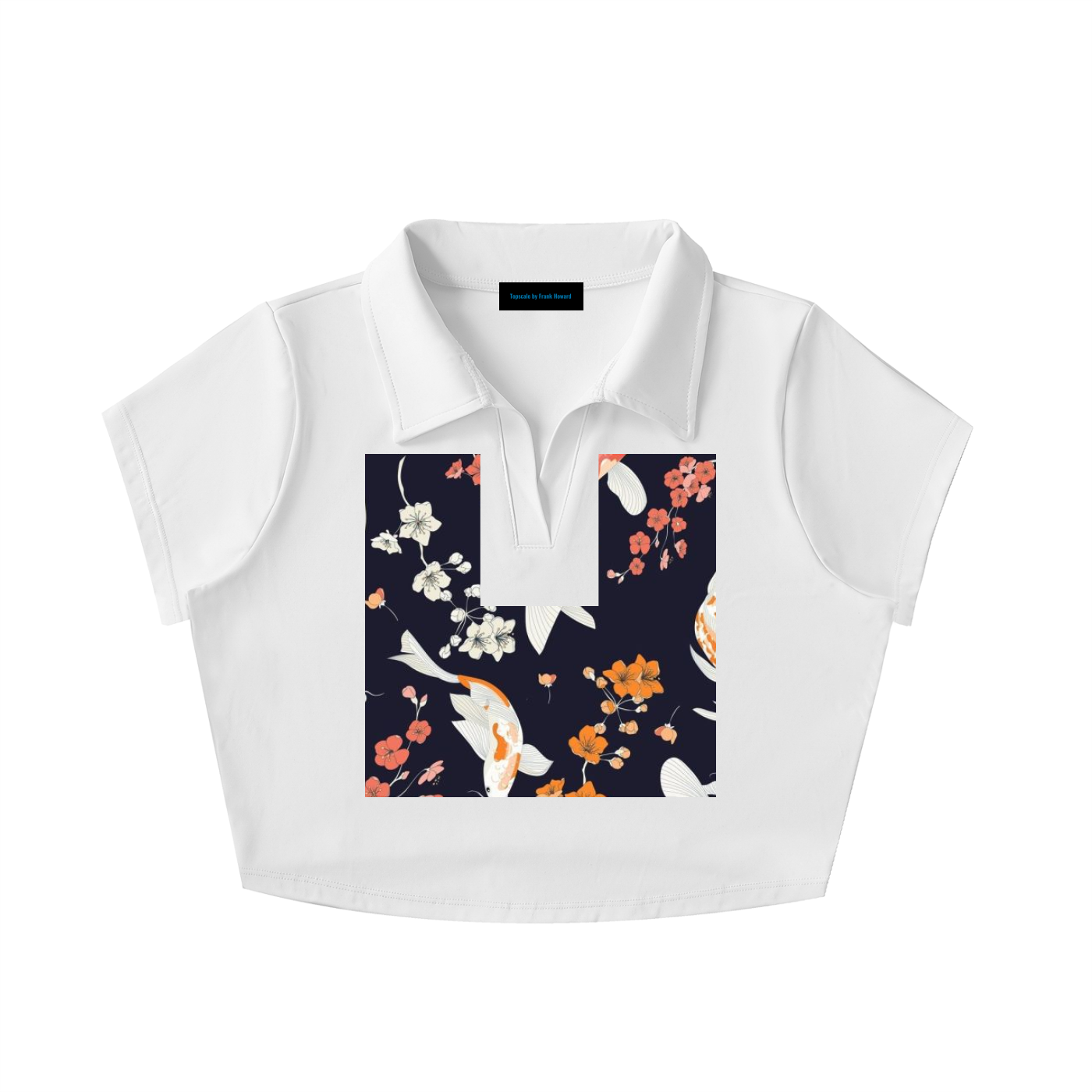 Topscale lady V-Neck Lapel Crop Top