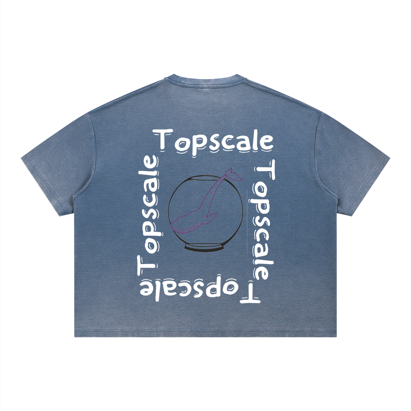 Topscale Unisex Vintage Wash Sunfade Boxy Waffle T-Shirt