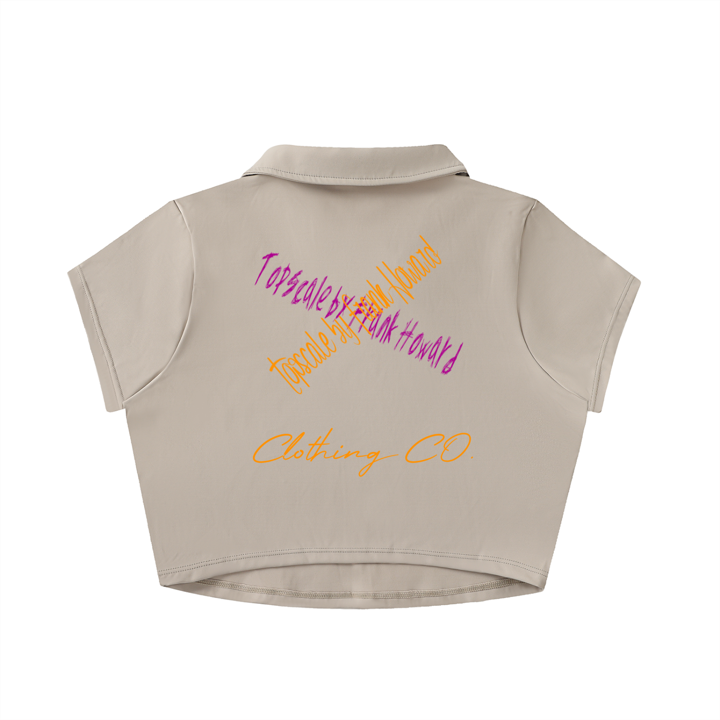 Topscale lady V-Neck Lapel Crop Top