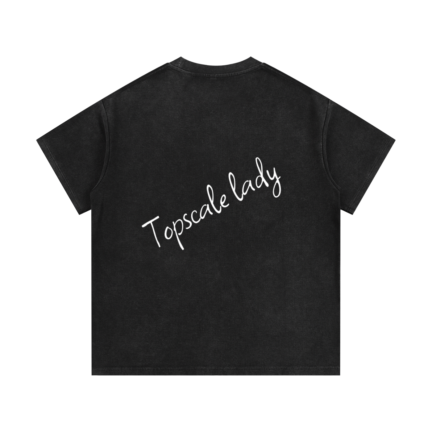 Topscale lady mineral Wash Waffle Knit T-Shirt