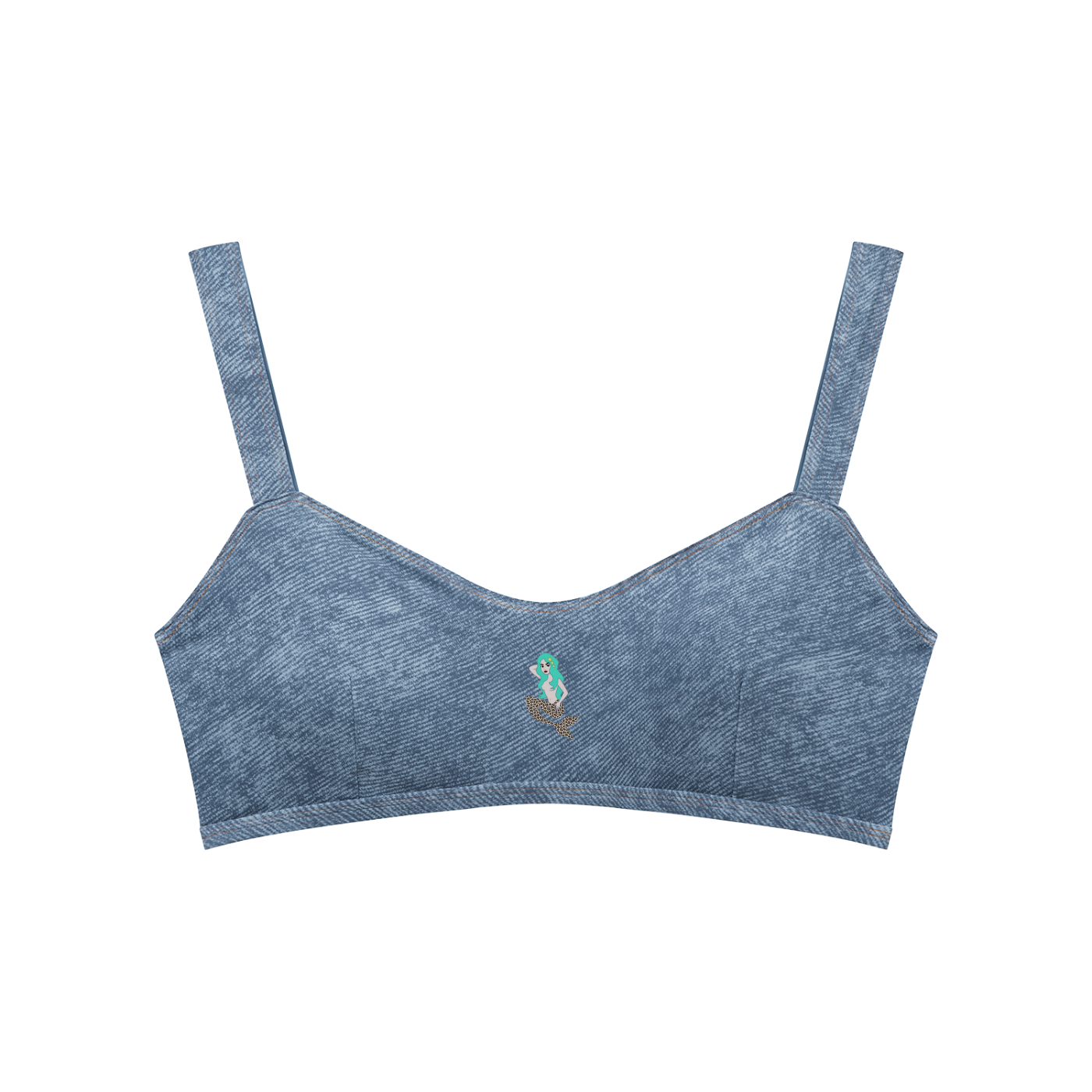 Topscale lady Women's Faux Denim Sports Bra