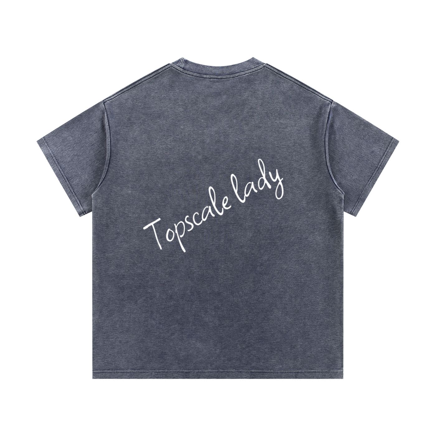 Topscale lady mineral Wash Waffle Knit T-Shirt