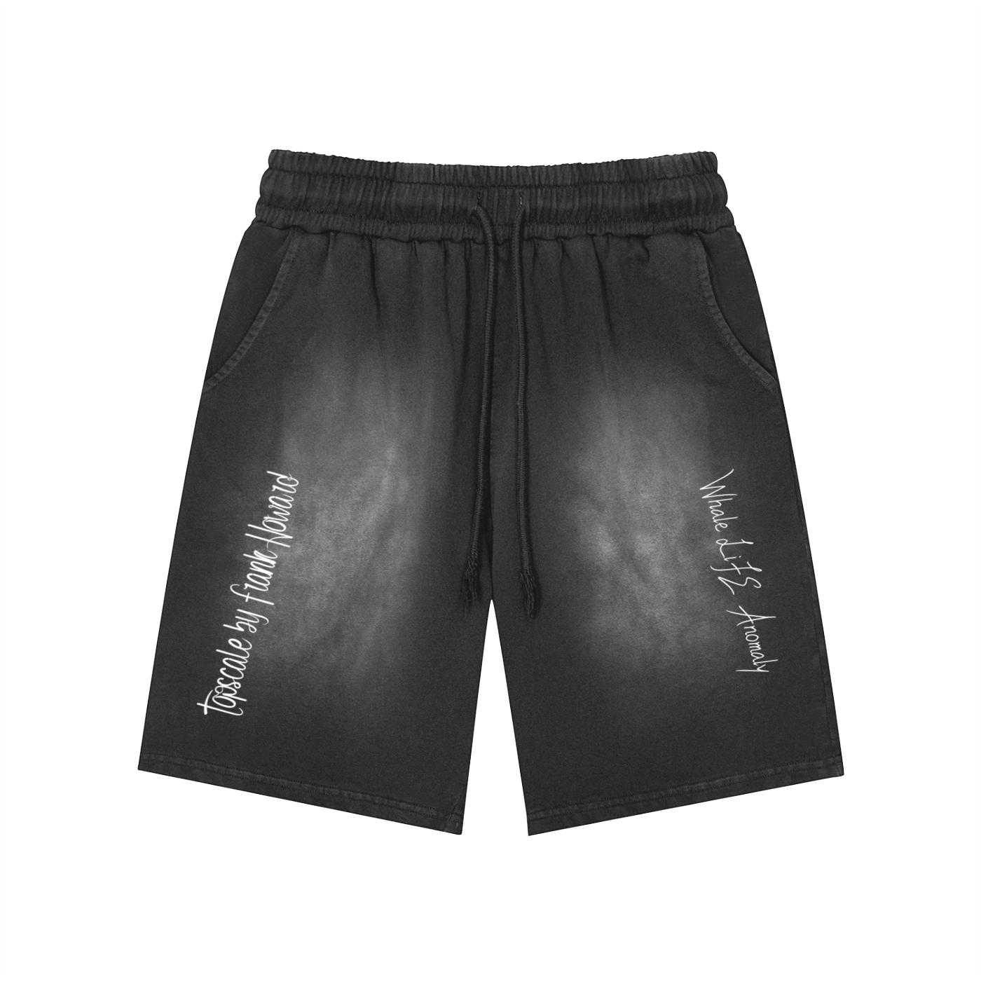 Topscale by frank howard Rectangle Patch Monkey Washed Shorts