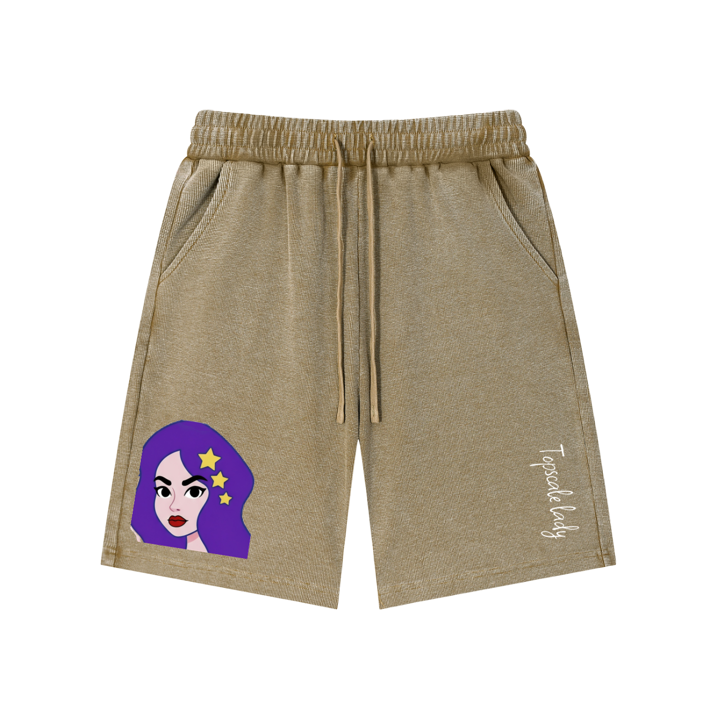 Topscsle lady Mineral Wash Waffle Knit Shorts