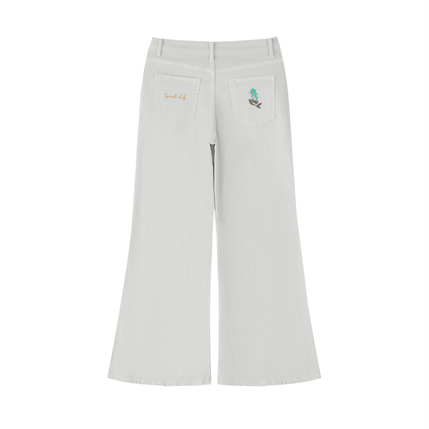 Topscsle lady Women's Vintage Wash Flared Leg Jeans