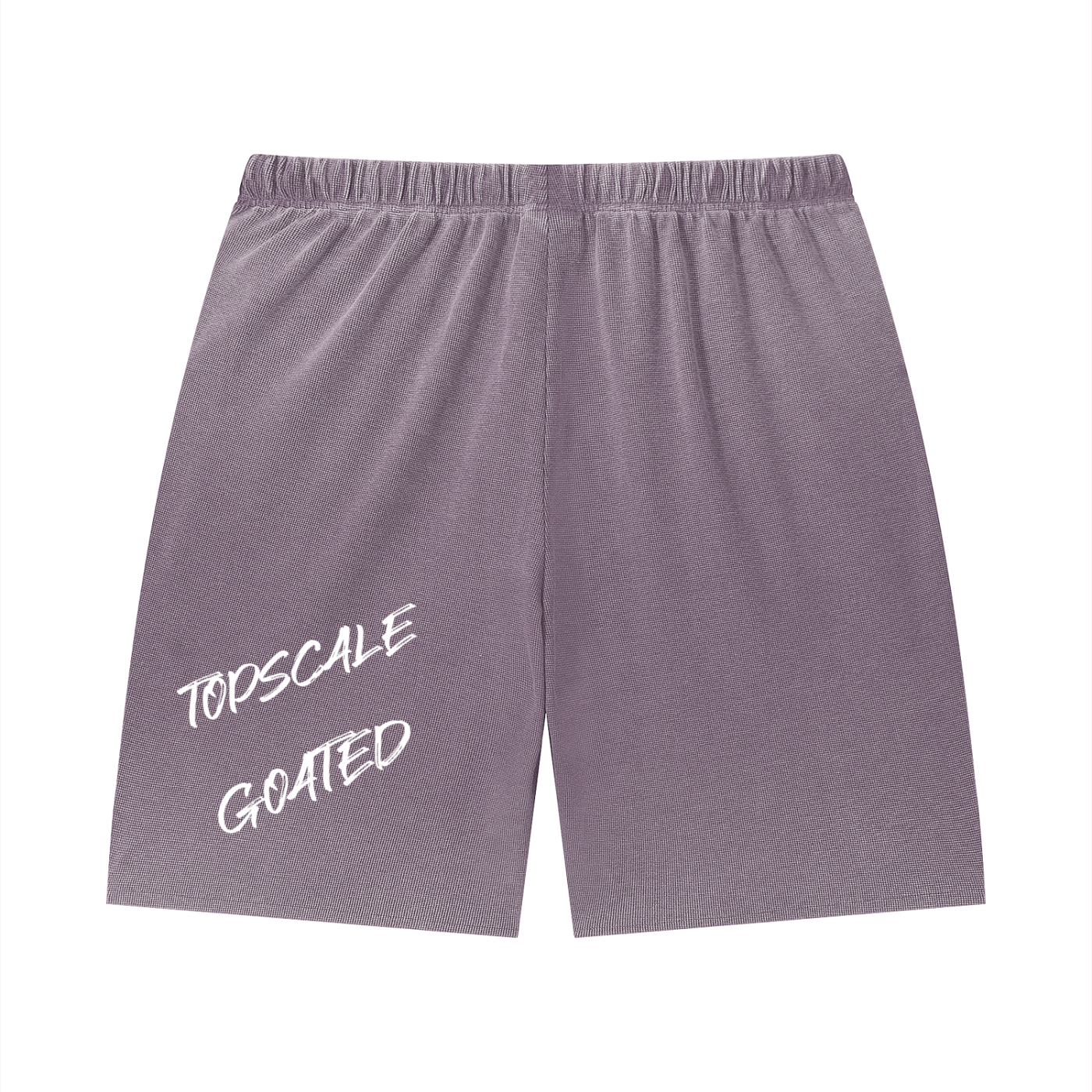 Unisex Vintage Wash Sunfade Waffle Raw Hem Shorts
