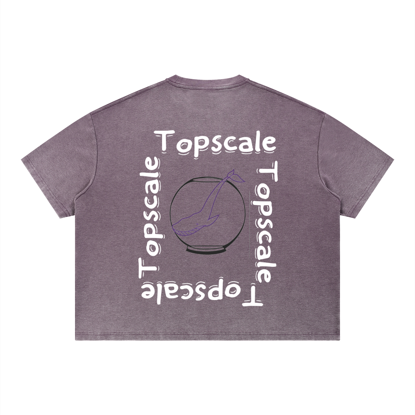 Topscale Unisex Vintage Wash Sunfade Boxy Waffle T-Shirt