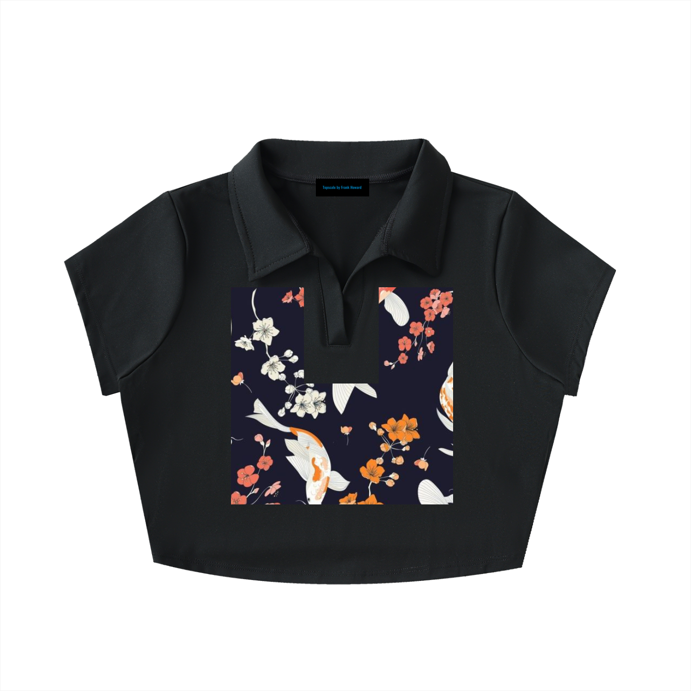 Topscale lady V-Neck Lapel Crop Top