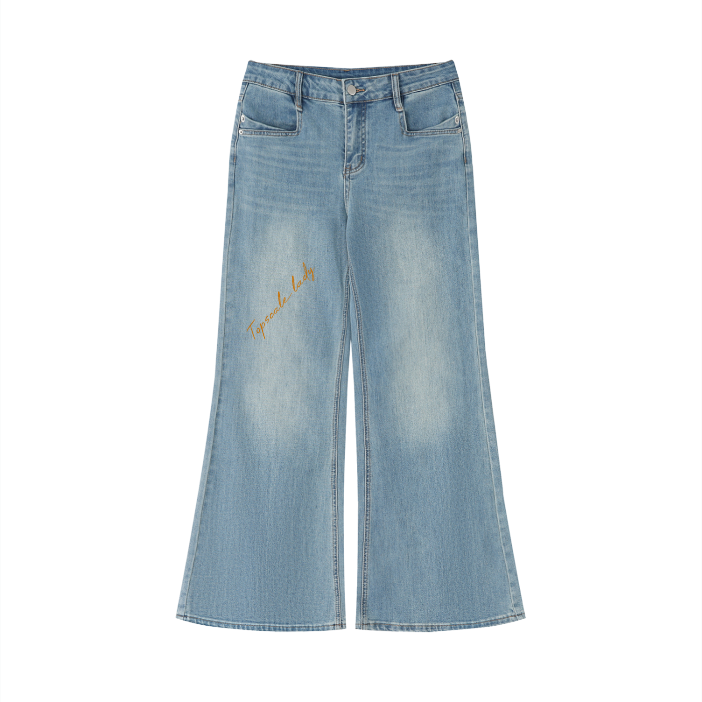 Topscsle lady Women's Vintage Wash Flared Leg Jeans