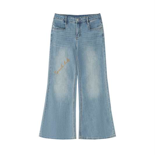 Topscsle lady Women's Vintage Wash Flared Leg Jeans