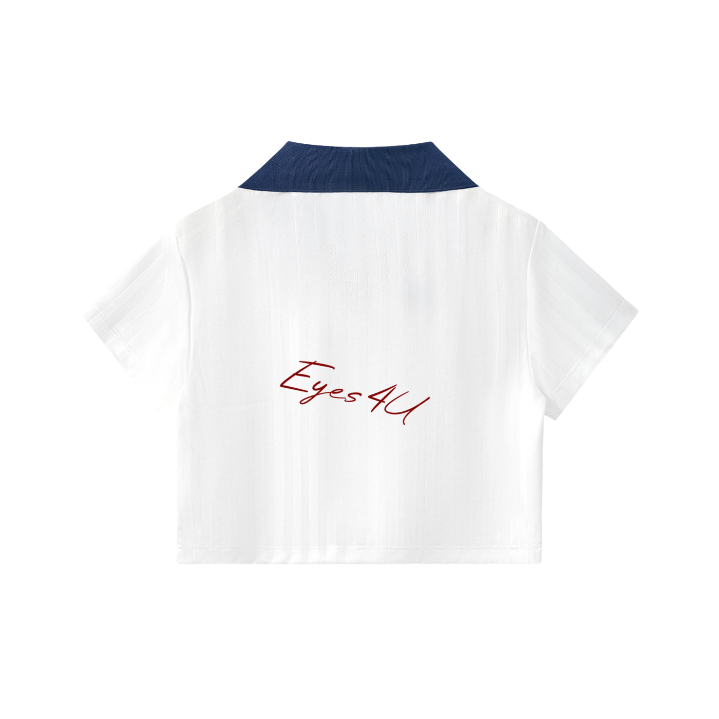 Contrast Collar Striped Cropped Jersey