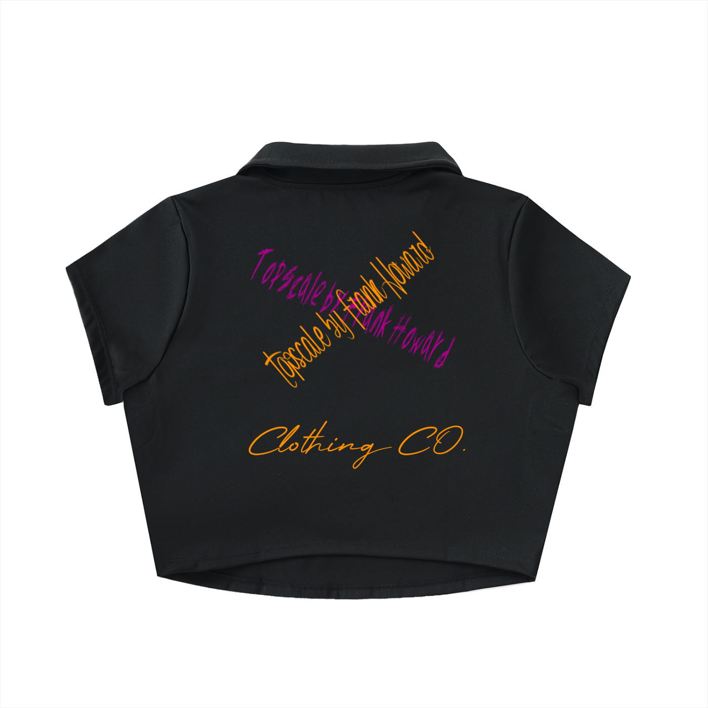 Topscale lady V-Neck Lapel Crop Top