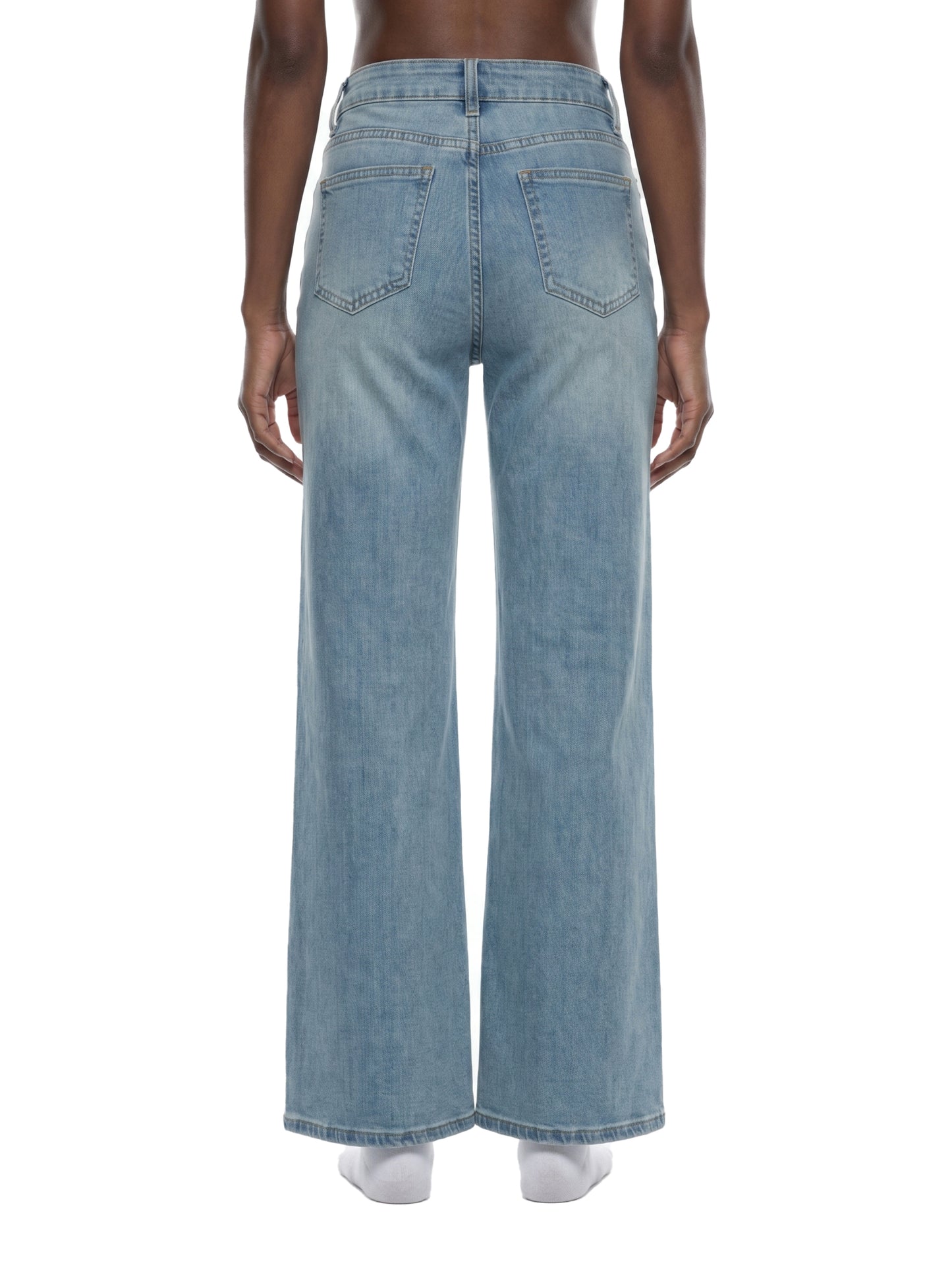 Topscsle lady Women's Vintage Wash Flared Leg Jeans
